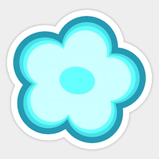 Ice blue Flower Sticker